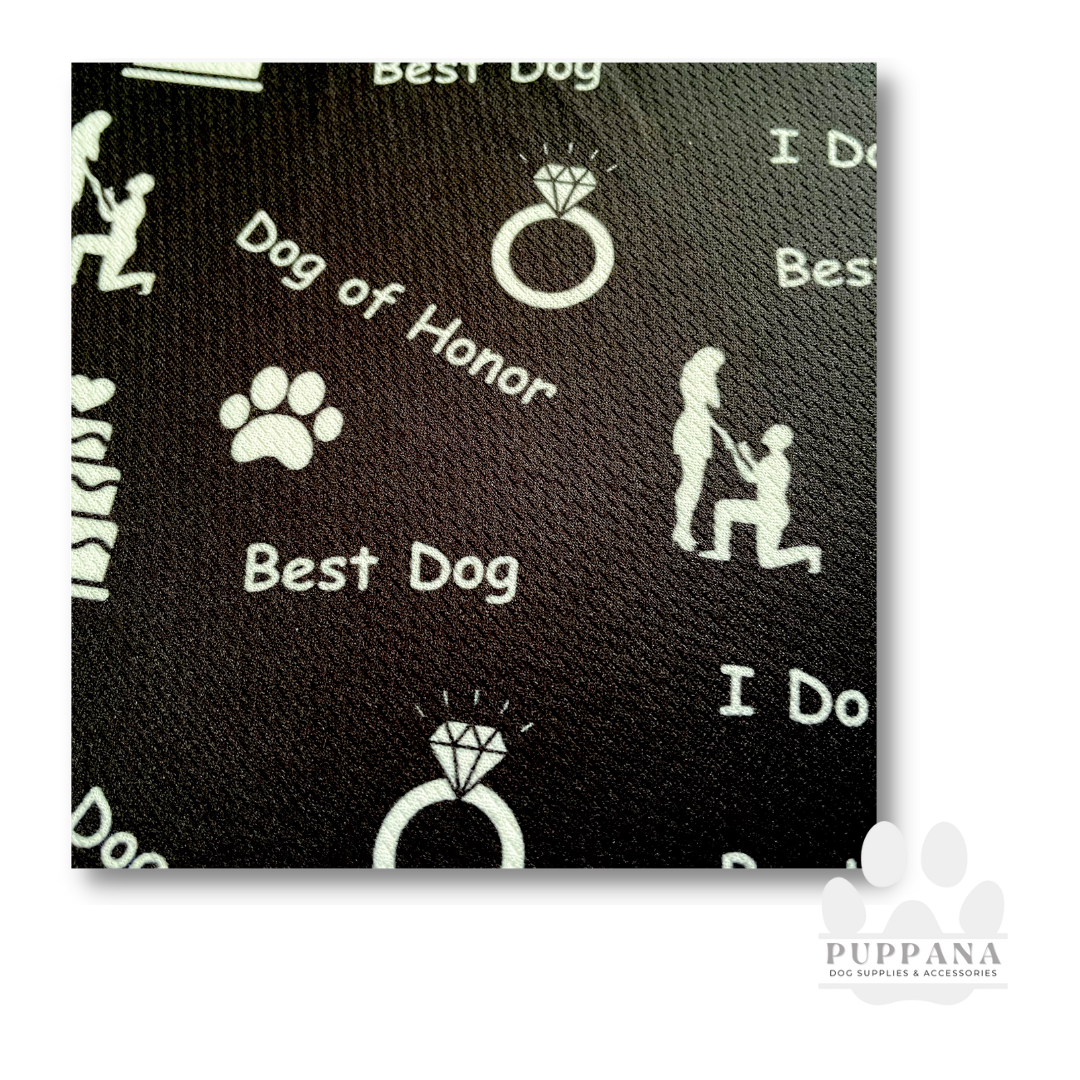 Wedding Black Bandana for Dog of Honor and Best Dog