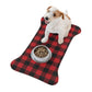 Bone Shape Feeding Mat Buffalo Plaid Red And Black, Mat For Dog Bowls, Buffalo Check Holiday Mat