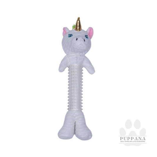 Corduroy Skinny Unicorn Squeaky Chew Toy