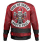 Holiday Ugly Christmas Sweater Sweatshirt Red Biker Jacket SONS OF SANTA