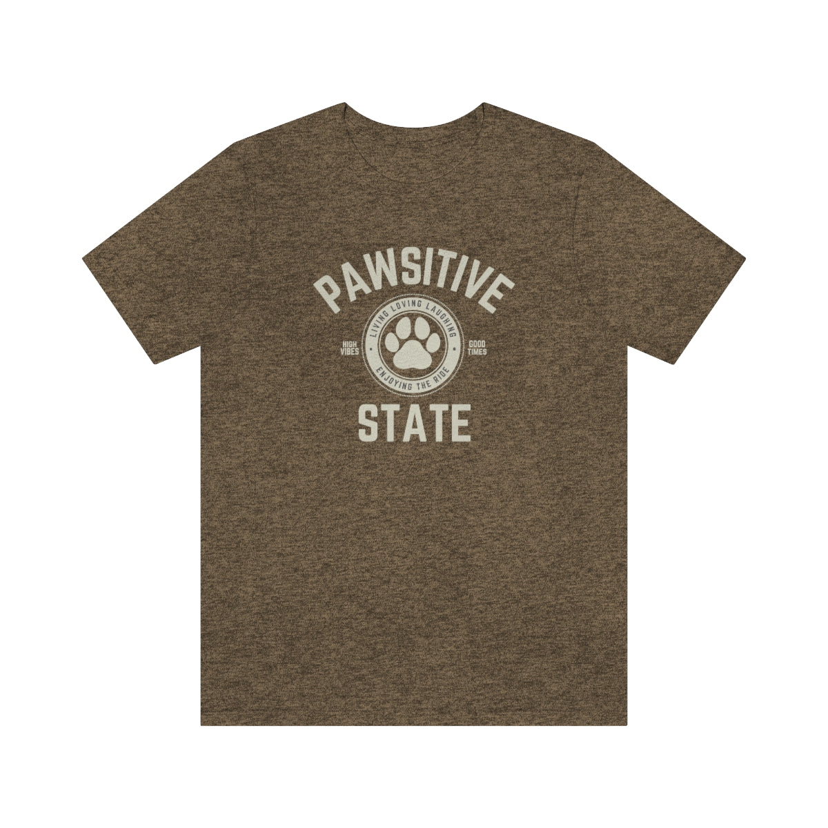 Pawsitive State Unisex T-Shirt Light Design on Dark