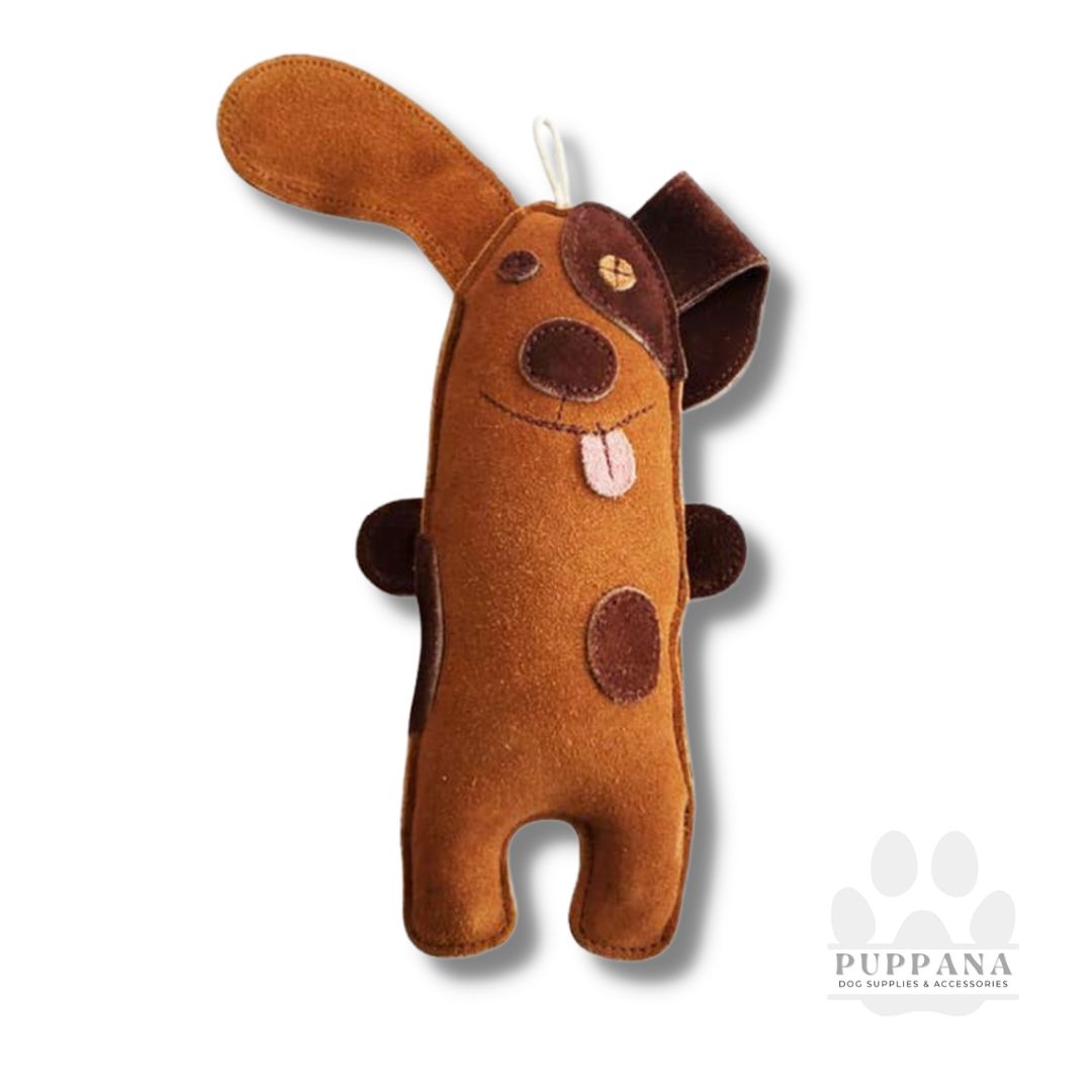 Eco-Friendly Silly Puppy Natural Leather Dog Chew Toy