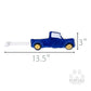 Eco-Friendly Vegan Leather Blue Pickup Truck Dog Chew Toy