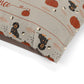 Dachshund Dog Pumpkins Personalized Pet Bed, Doxie Autumn Pet Bed