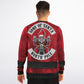 Holiday Ugly Christmas Sweater Sweatshirt Red Biker Jacket SONS OF SANTA