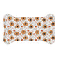 Bone Shape Pet Feeding Mat With Flowers And Mushrooms, Dog Placemat, Mushroom Dog Mat