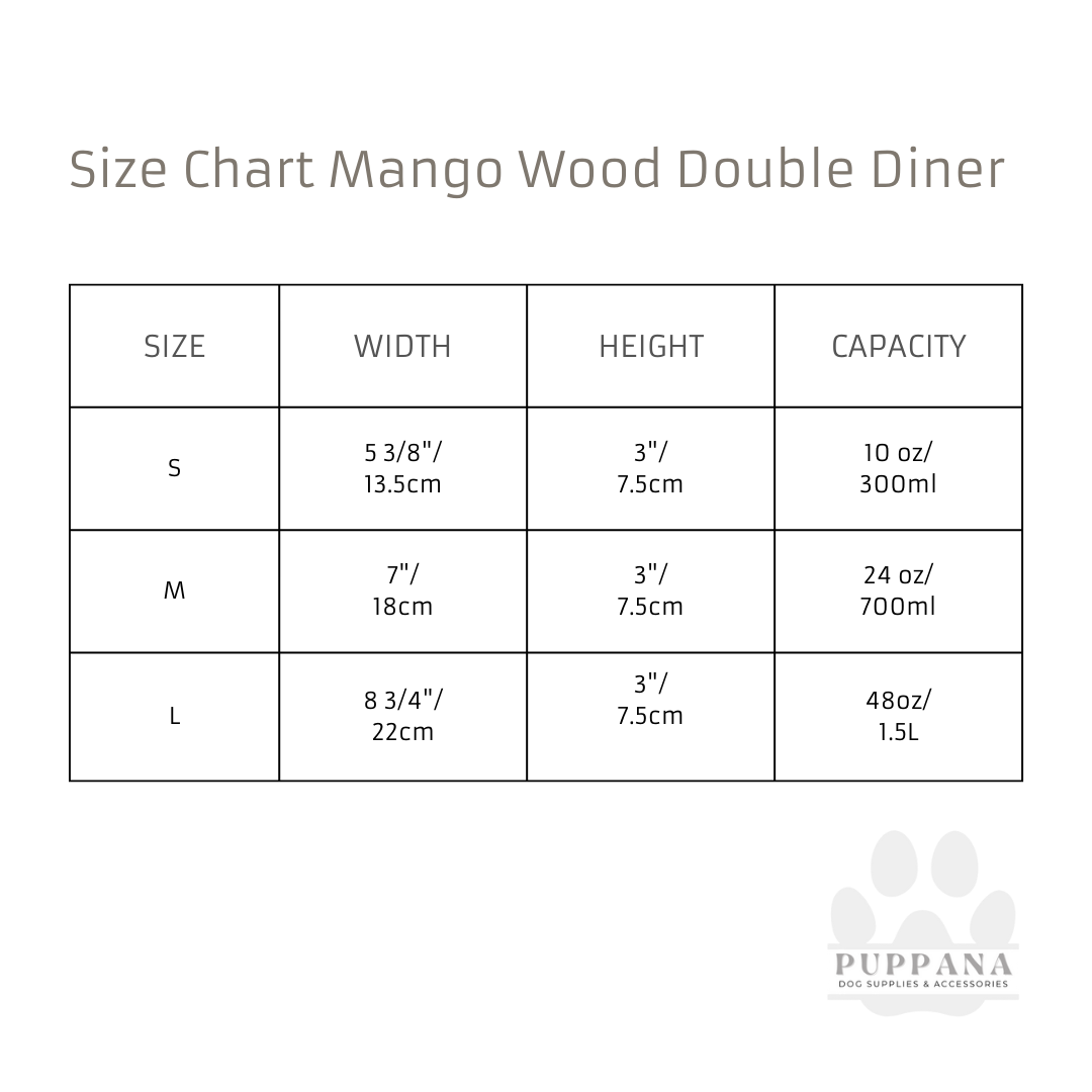 Mango Wood & Metal Double Diner Feeder