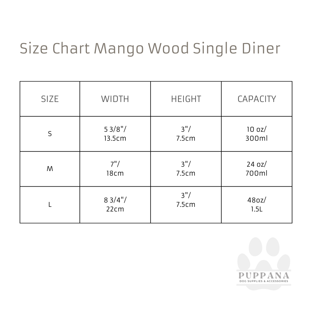 Mango Wood Bowl Single Feeder