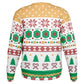 Holiday Ugly Christmas Sweater Sweatshirt YO HO HO! PIRATE