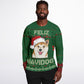 Holiday Ugly Christmas Sweater Sweatshirt FELIZ NAVIDOG - SHIBA INU