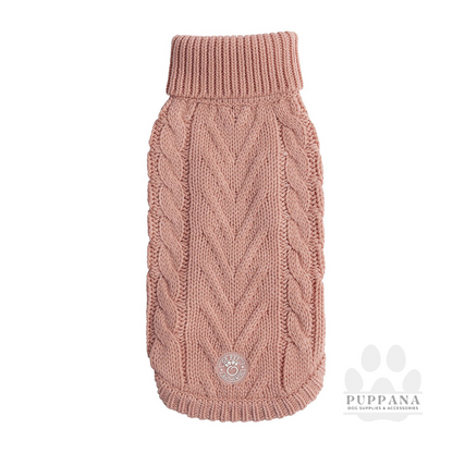 Classic Cable Knit Luxe Sweater in Pink