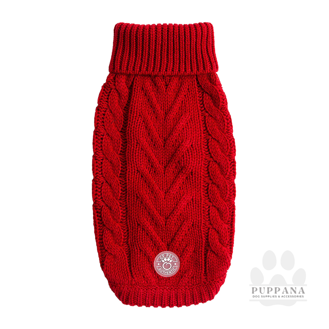 Classic Cable Knit Luxe Sweater in Red