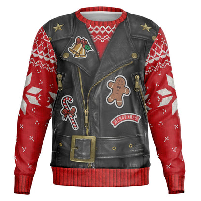 Holiday Ugly Christmas Sweater Sweatshirt OH WHAT FUN IT IS TO RIDE