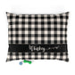 Buffalo Check Black And Cream Personalized Pet Bed