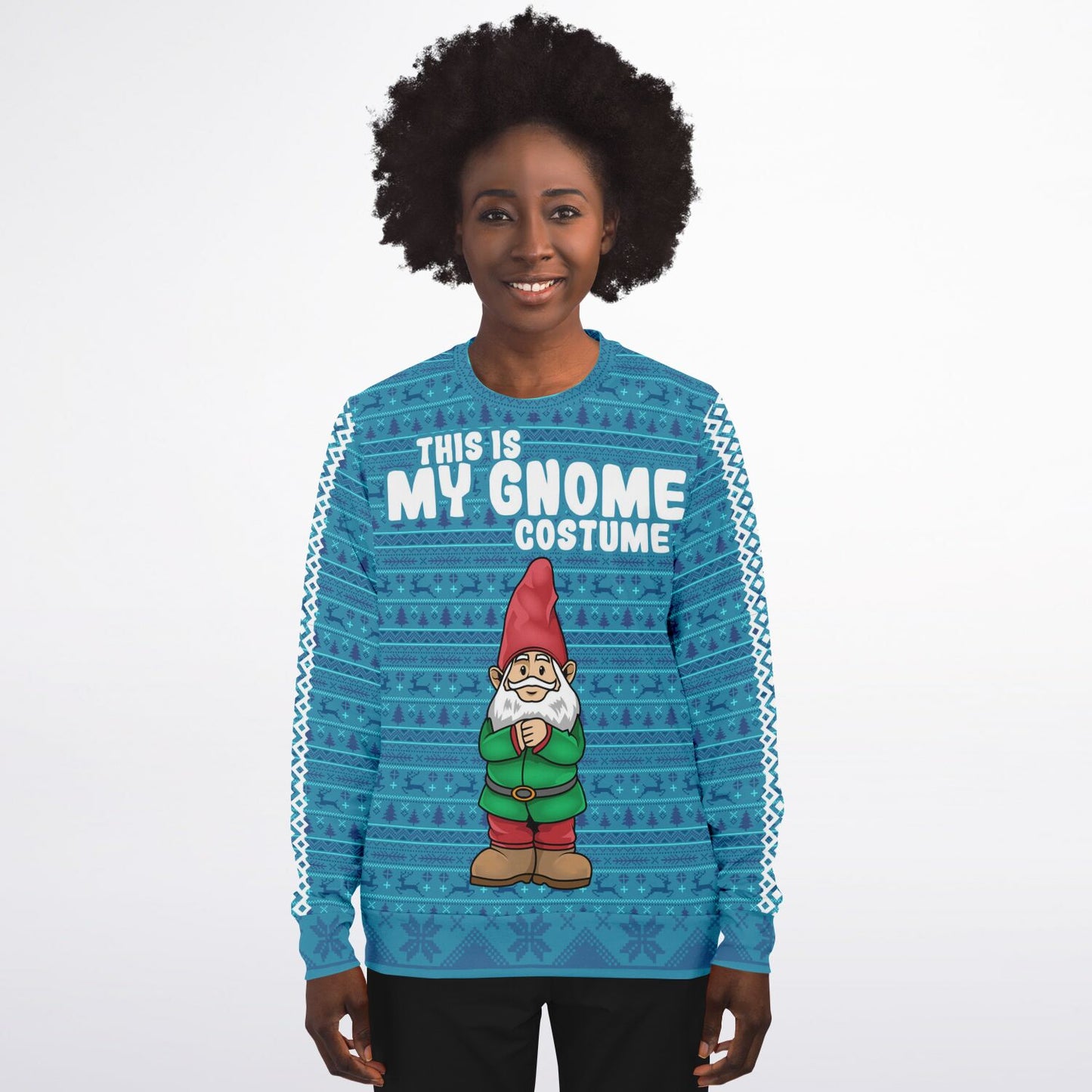 Holiday Ugly Christmas Sweater Sweatshirt MY GNOME COSTUME