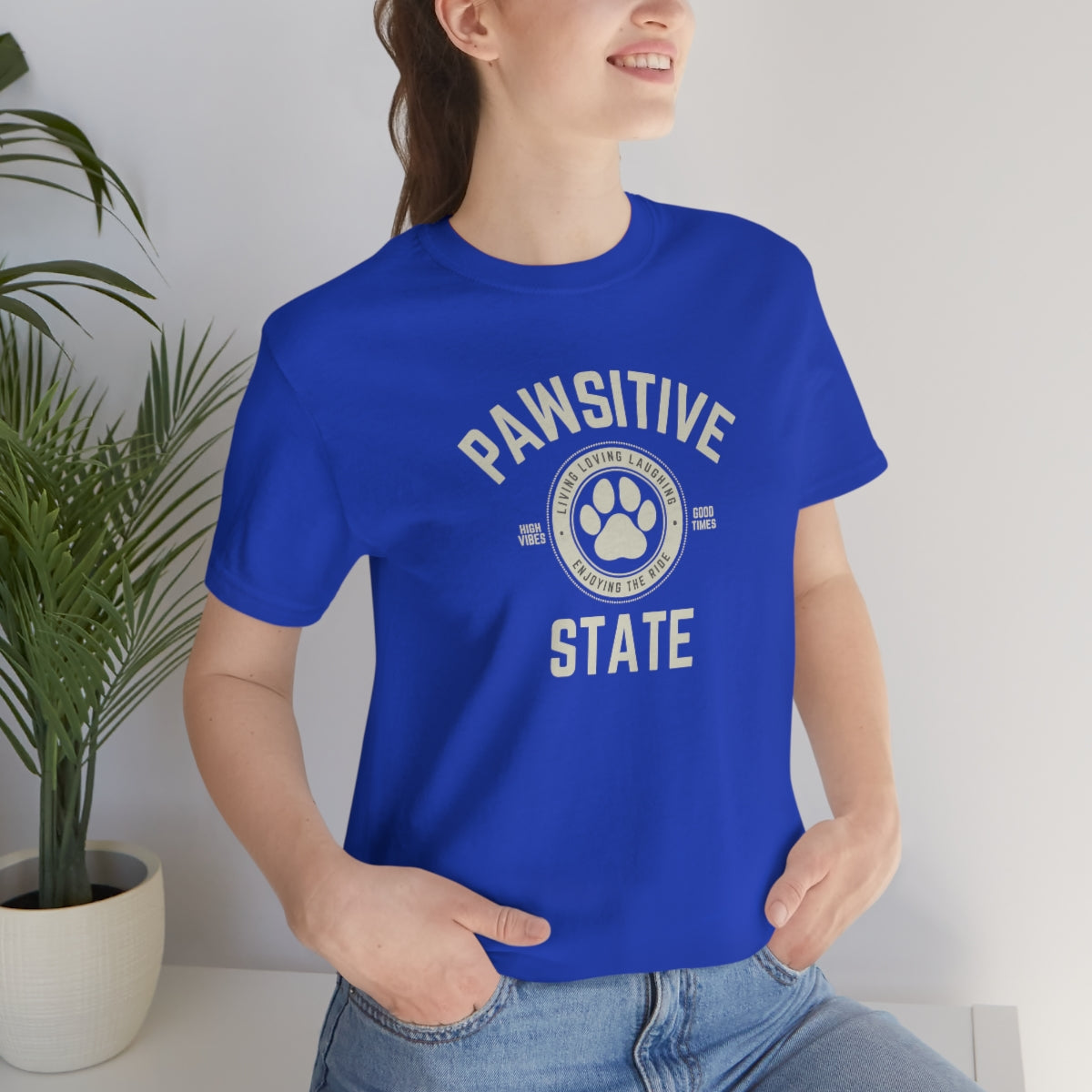 Pawsitive State Unisex T-Shirt Light Design on Dark