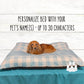 Buffalo Plaid Dog Bed Light Blue Check, Personalize With Your Dog's Name, Pillow Crate Bedding