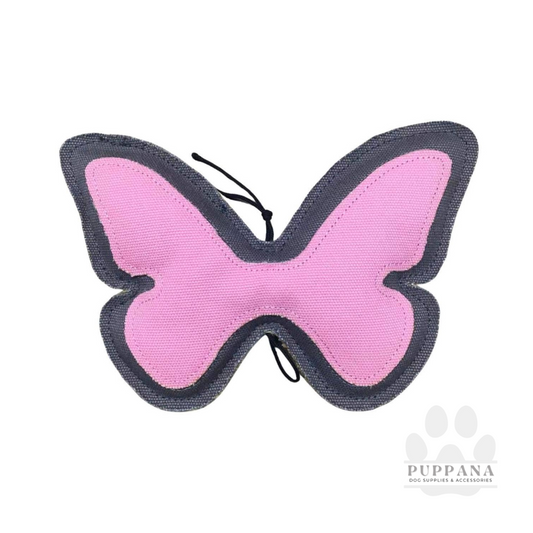 Eco-Friendly Butterfly Canvas and Jute Dog Toy