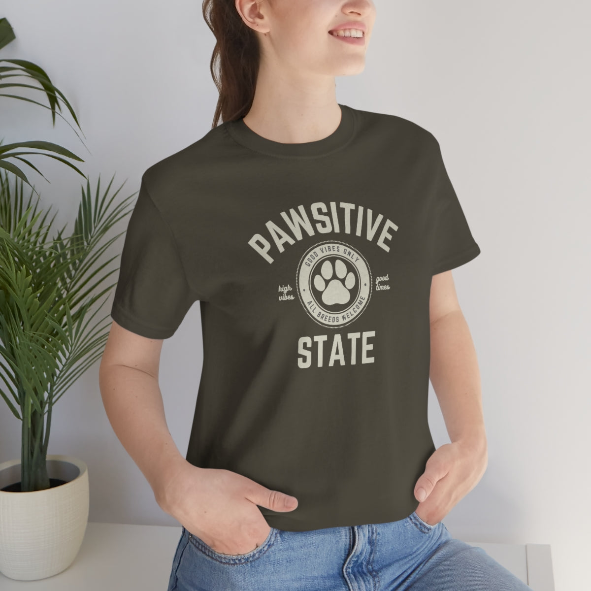 Pawsitive State Good Vibes Only Unisex Short Sleeve T-Shirt