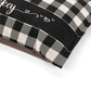 Buffalo Check Black And Cream Personalized Pet Bed