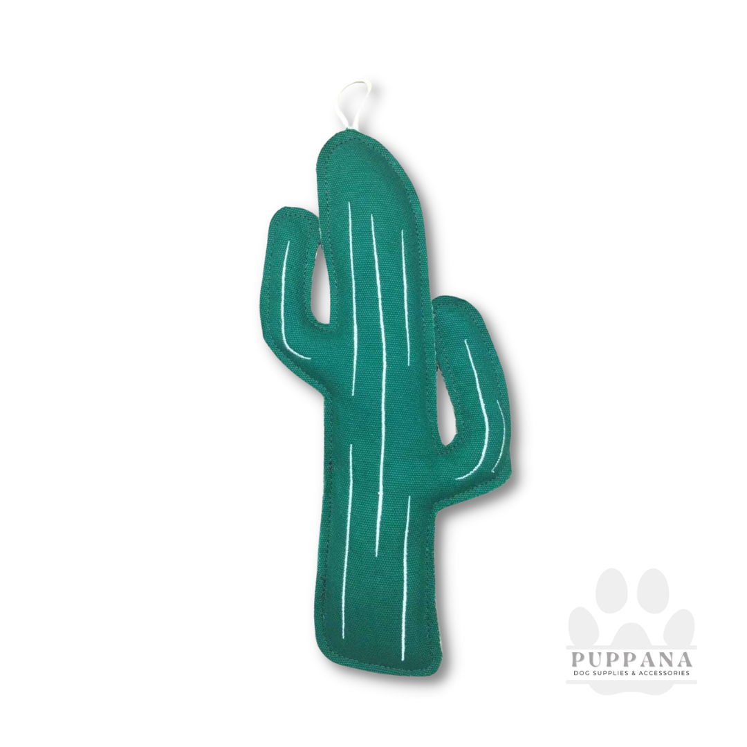 Eco-Friendly Cactus Canvas and Jute Dog Toy