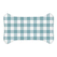 Bone Shape Feeding Mat Light Aqua Blue Buffalo Plaid, Mat For Dog Bowls, Dog Placemat, Blue Check