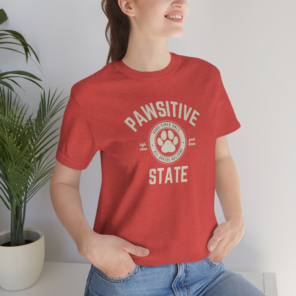 Pawsitive State Good Vibes Only Unisex Short Sleeve T-Shirt