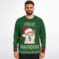 Holiday Ugly Christmas Sweater Sweatshirt FELIZ NAVIDOG - SHIBA INU