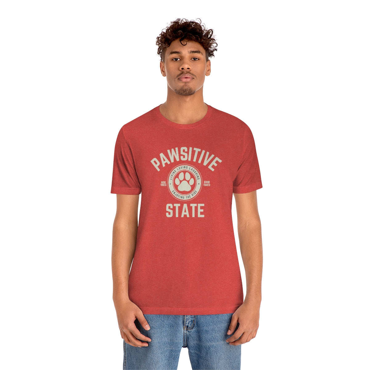 Pawsitive State Unisex T-Shirt Light Design on Dark